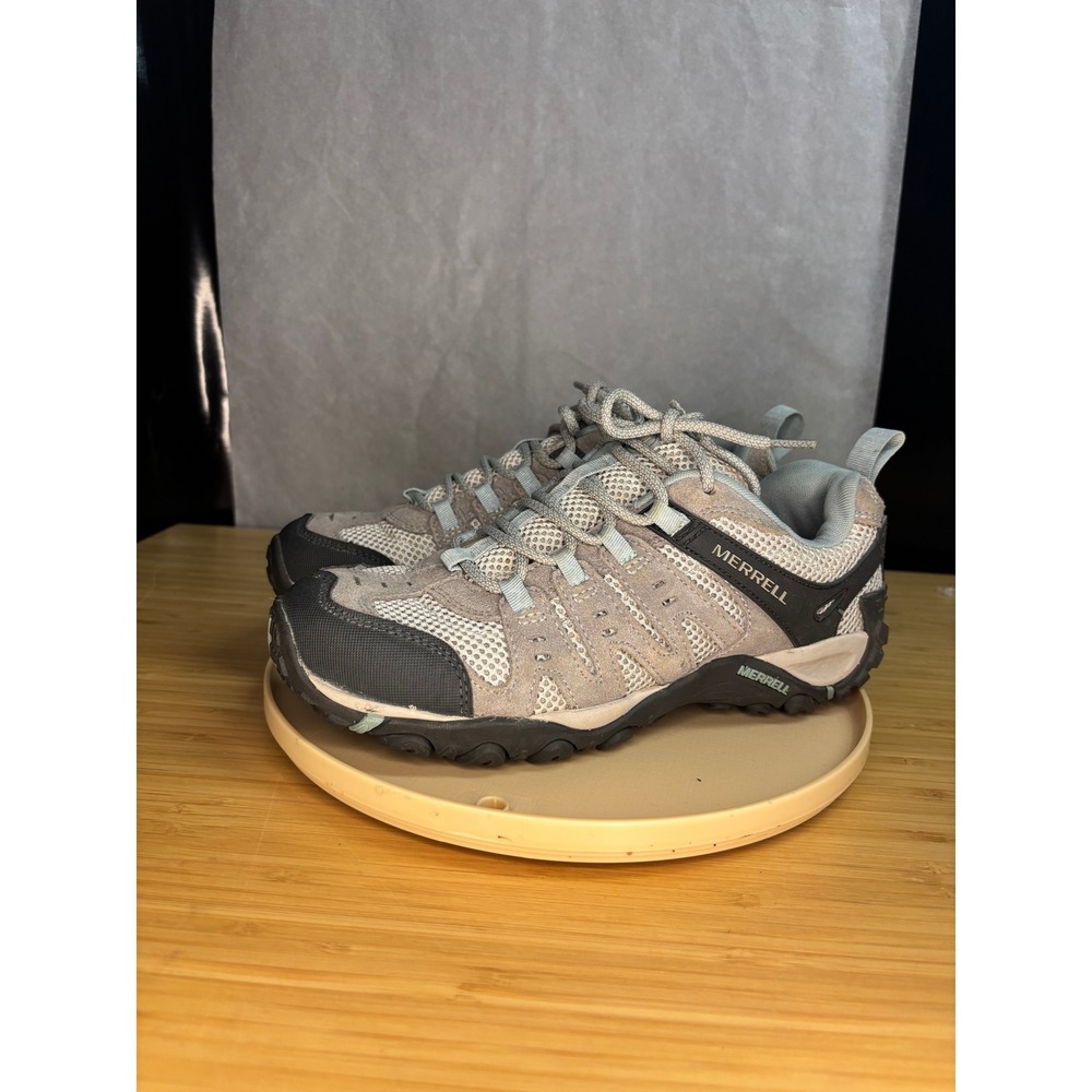 Merrell Wild Dove Cloud Blue Hiking Shoes Womens 8.5 Grey Suede Mesh J269936C